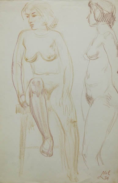 Untitled (Life Drawing / Two Poses)