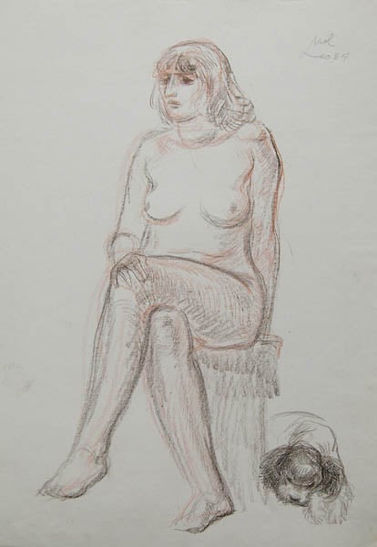 Nude with Spaniel